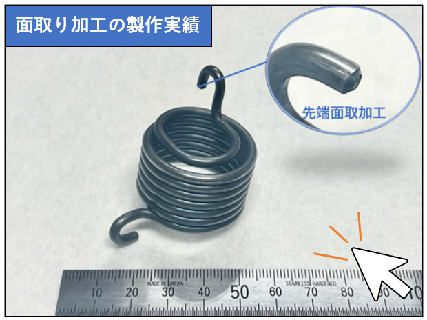 ワイヤー加工　面取り加工バナー