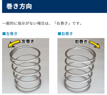 圧縮コイルばね　両端研削　左巻