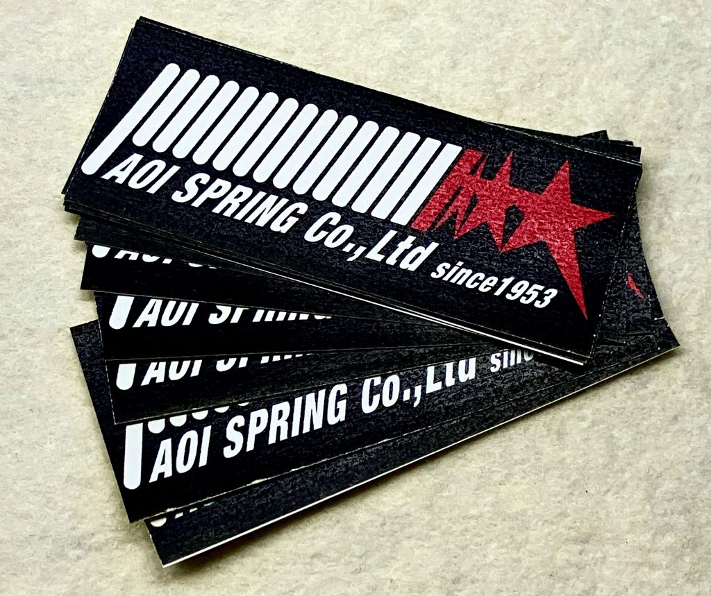 会社のロゴをプリントしたシール